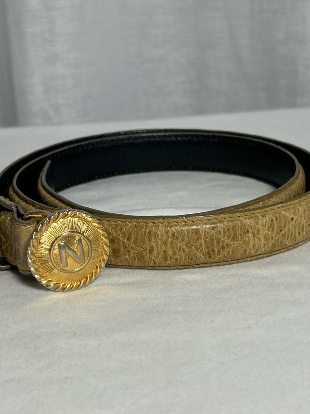 #Vintage | 1980s | Albert Nipon | Tan Genuine Leather